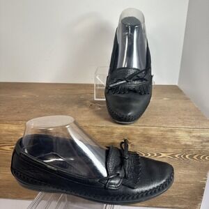 Dexter VTG Fringe Kiltie Loafers Women SZ 8 Leather Bow Classic Preppy Academia